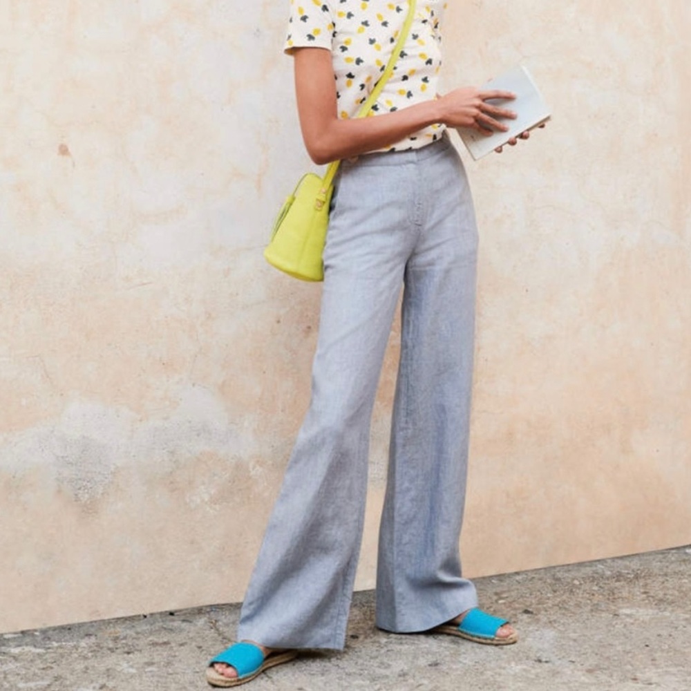 Boden | Myra Wide Leg Linen Trouser Pants